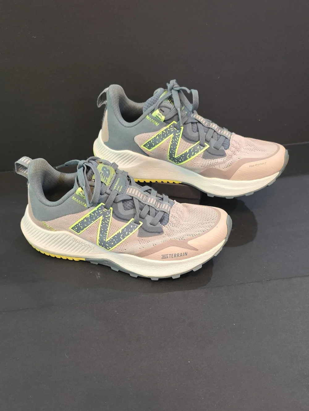 New Balance Nitrel V4 Women's Pink, Gray & Neon Trail Running Shoes Size 7.5